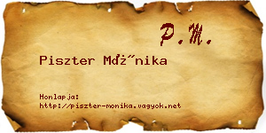 Piszter Mónika névjegykártya